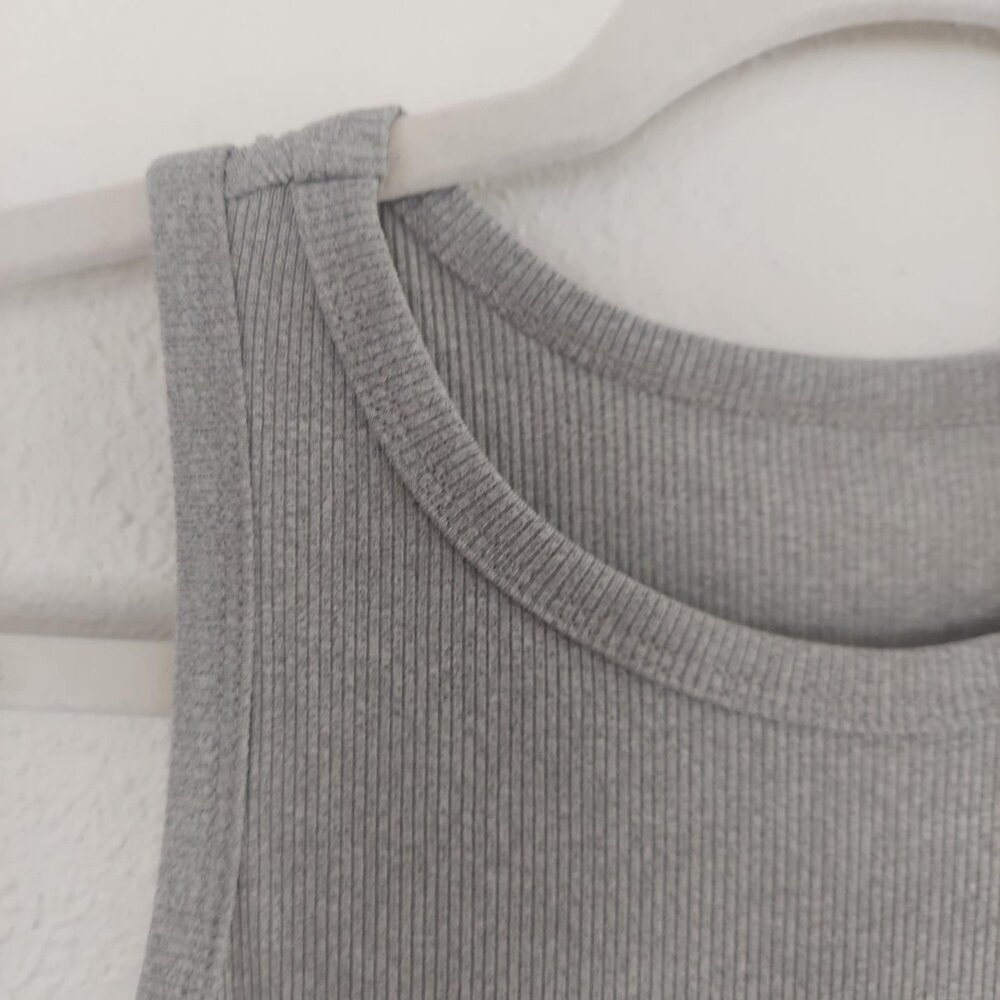Sleeve Racerback Ribbed Midi Dress - Picture 3 of 7